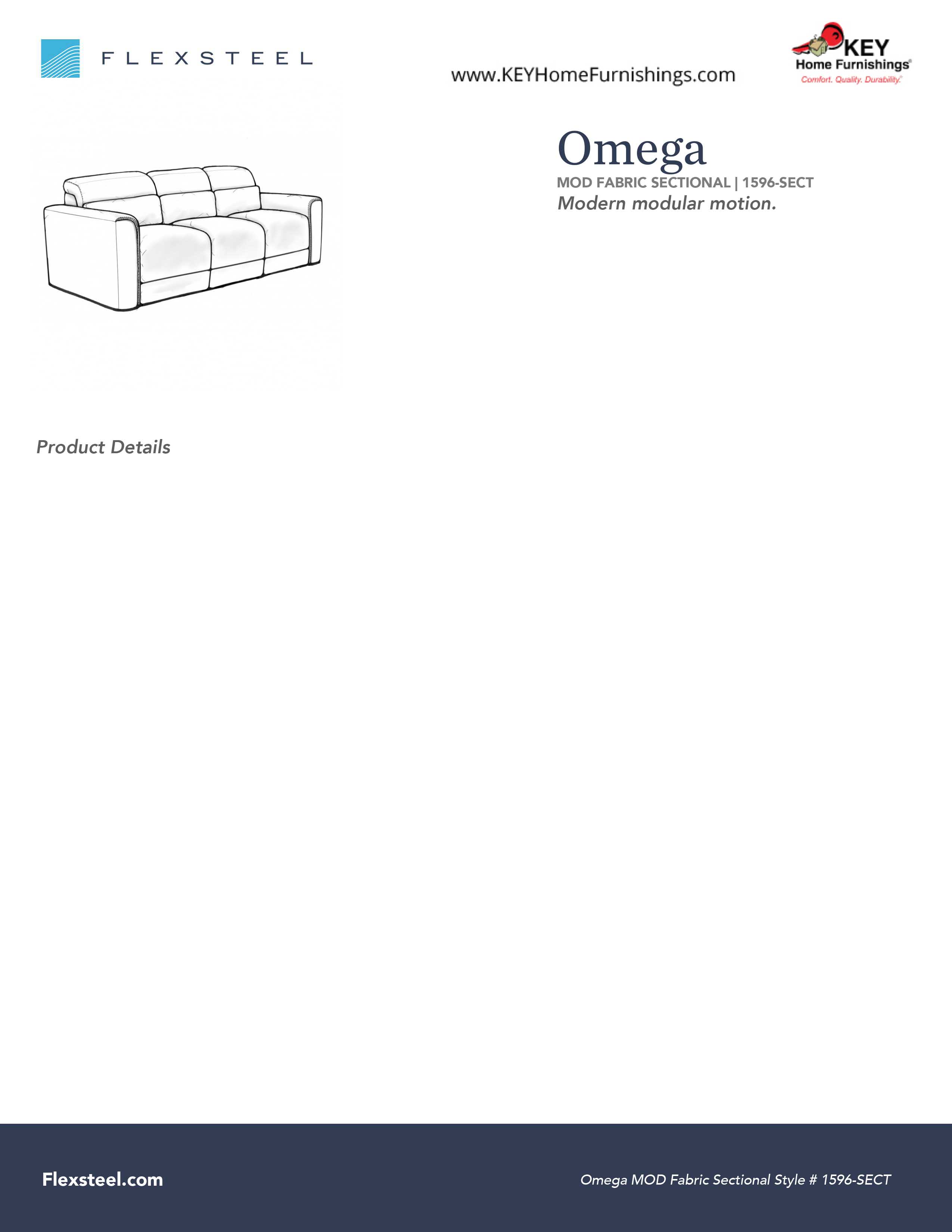 Flexsteel Furniture 1596-SECT details and dimensions