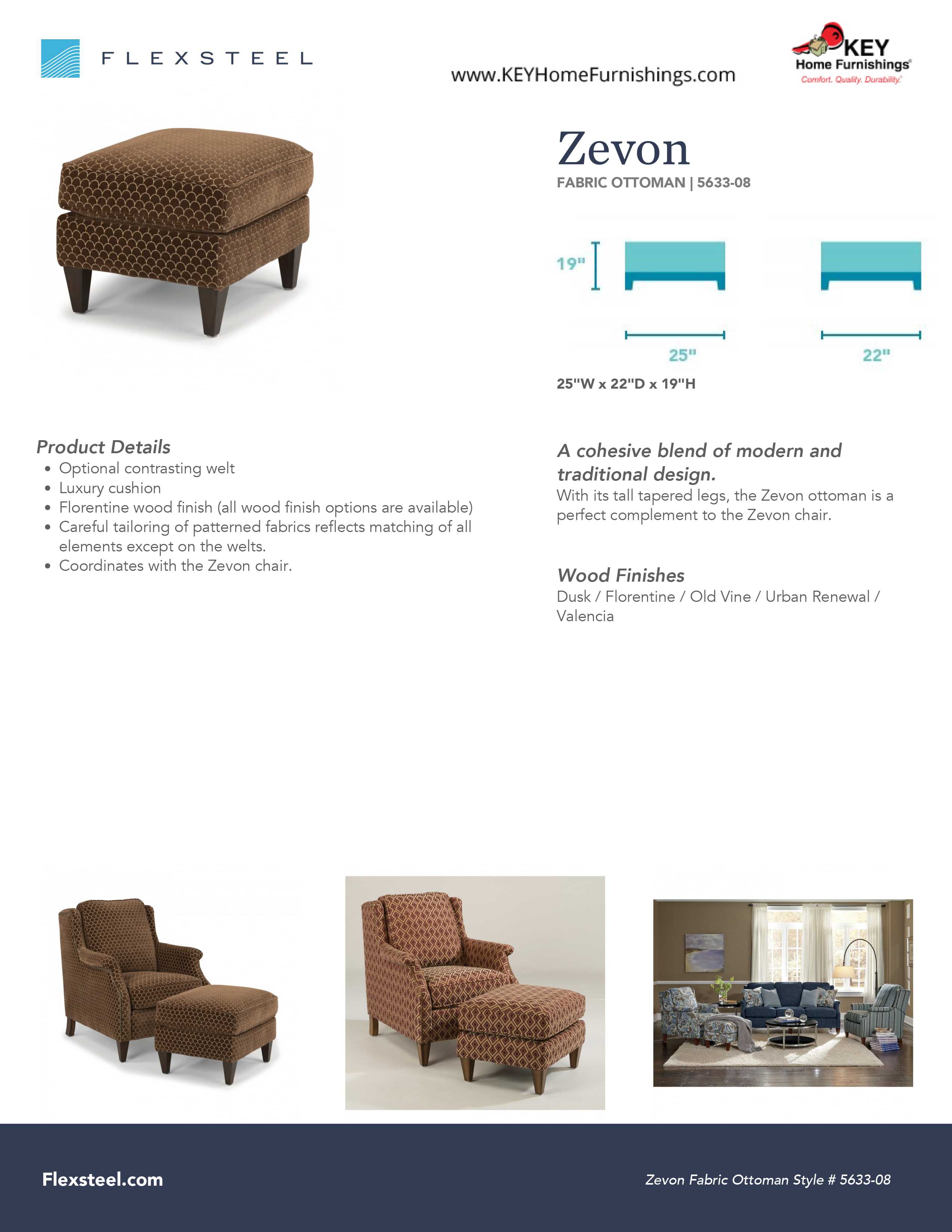 Flexsteel Furniture 5633-08 details and dimensions