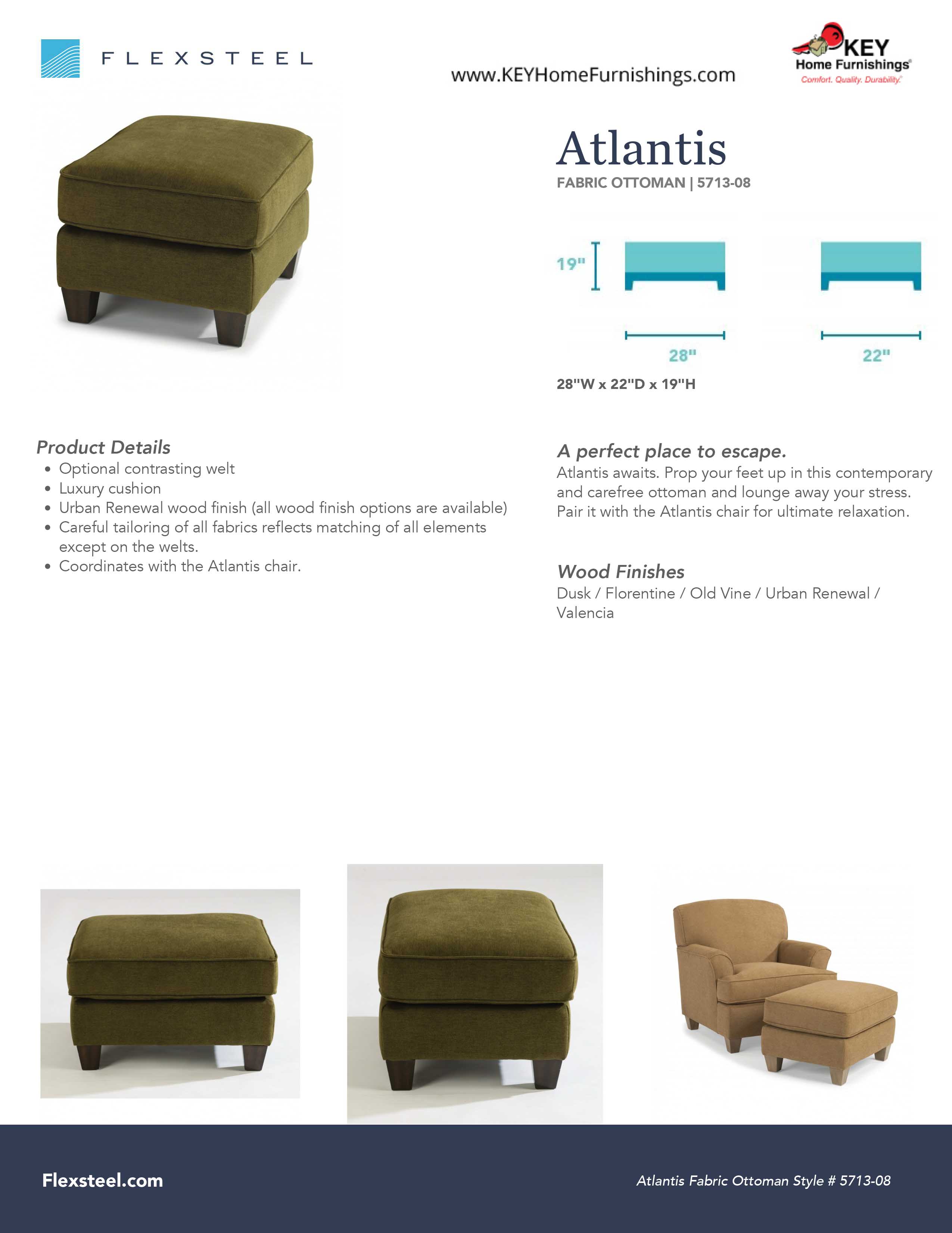Flexsteel Furniture 5713-08 details and dimensions
