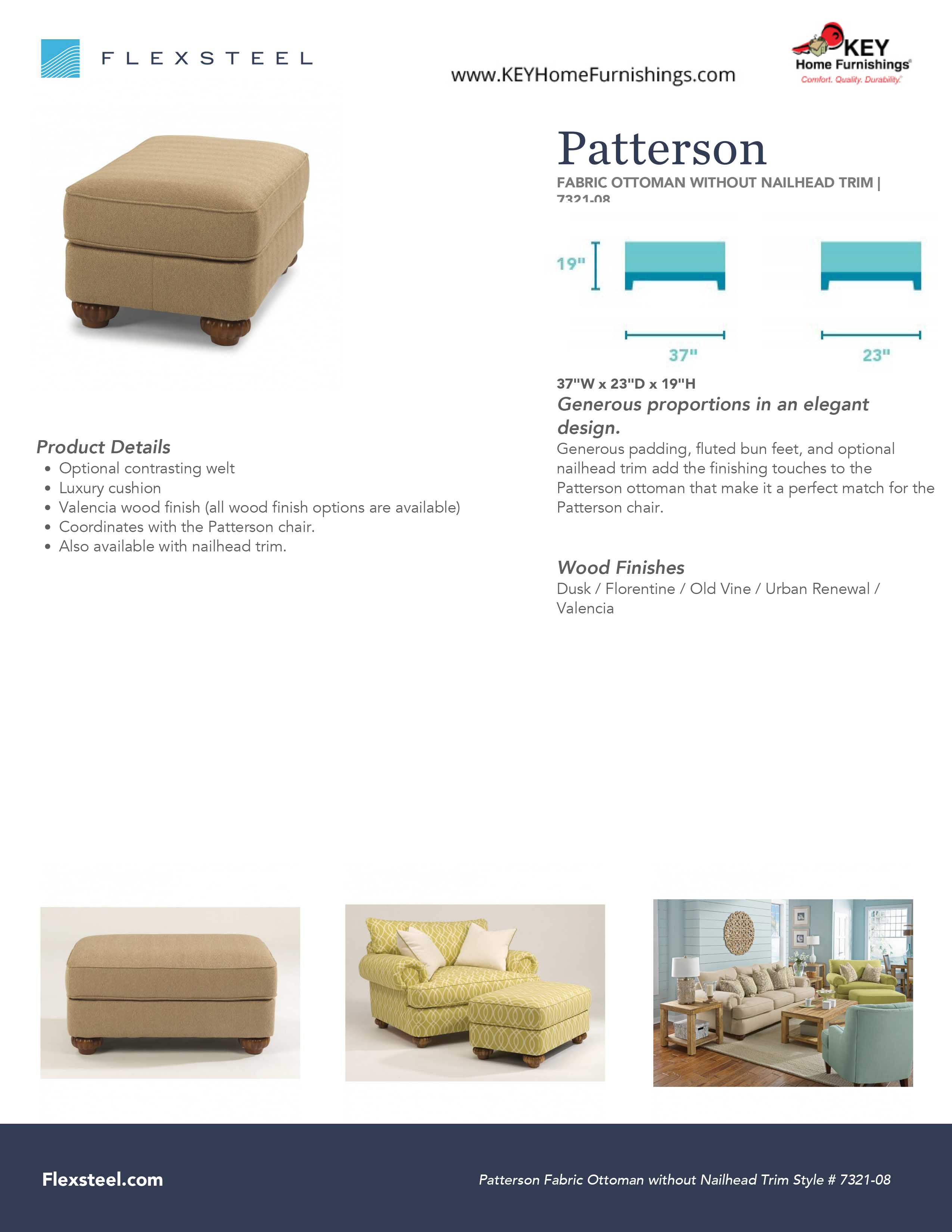 Flexsteel Furniture 7321-08 details and dimensions
