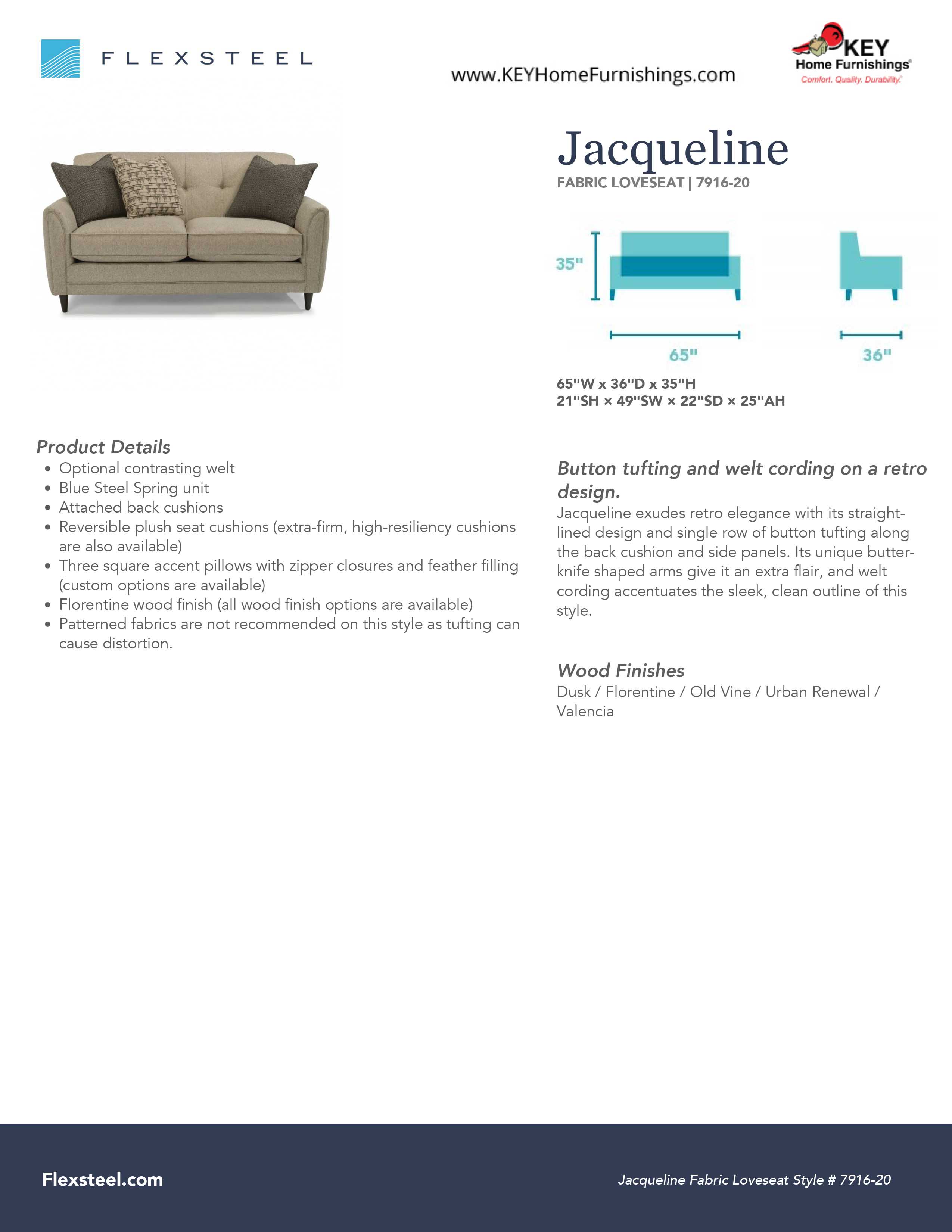 Flexsteel Furniture 7916-20 details and dimensions