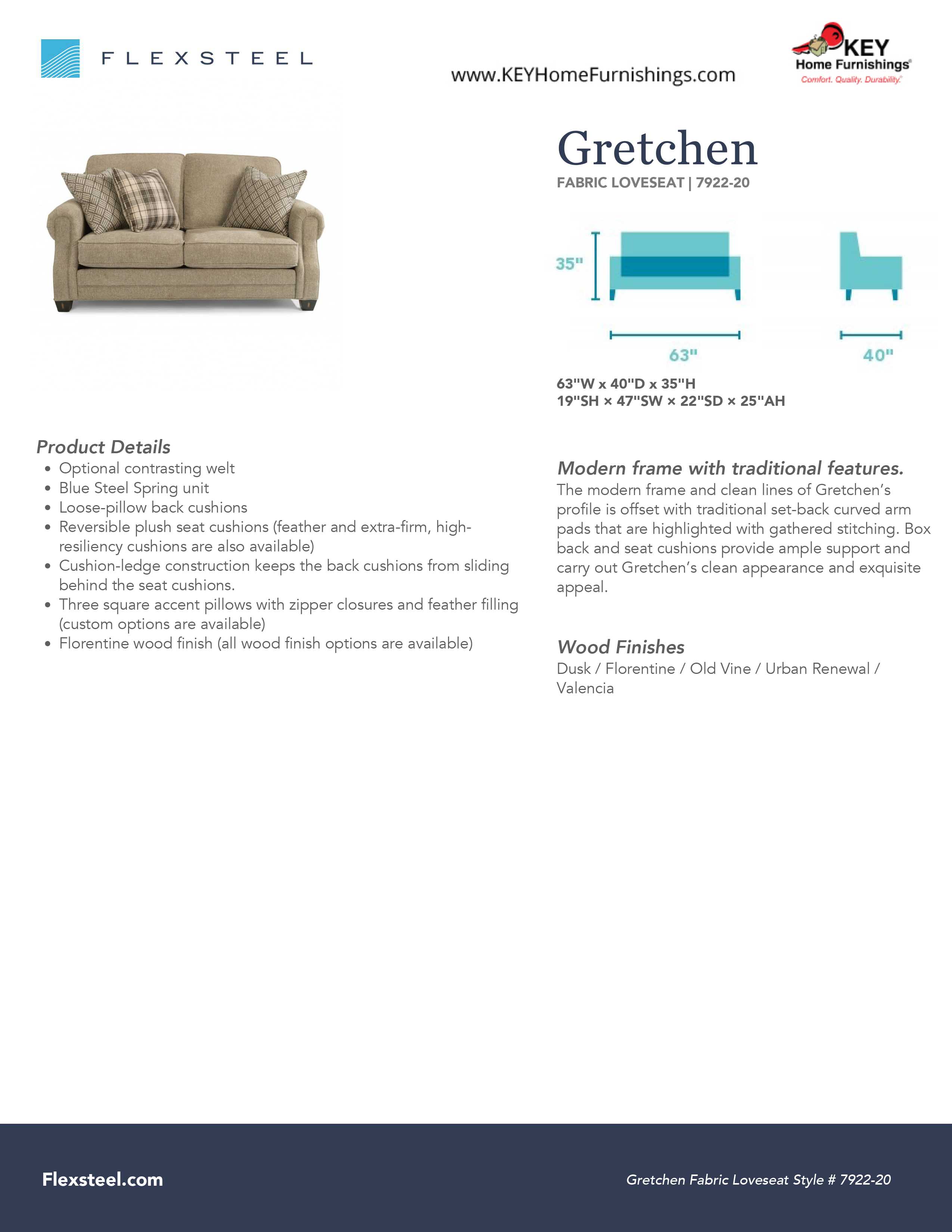 Flexsteel Furniture 7922-20 details and dimensions