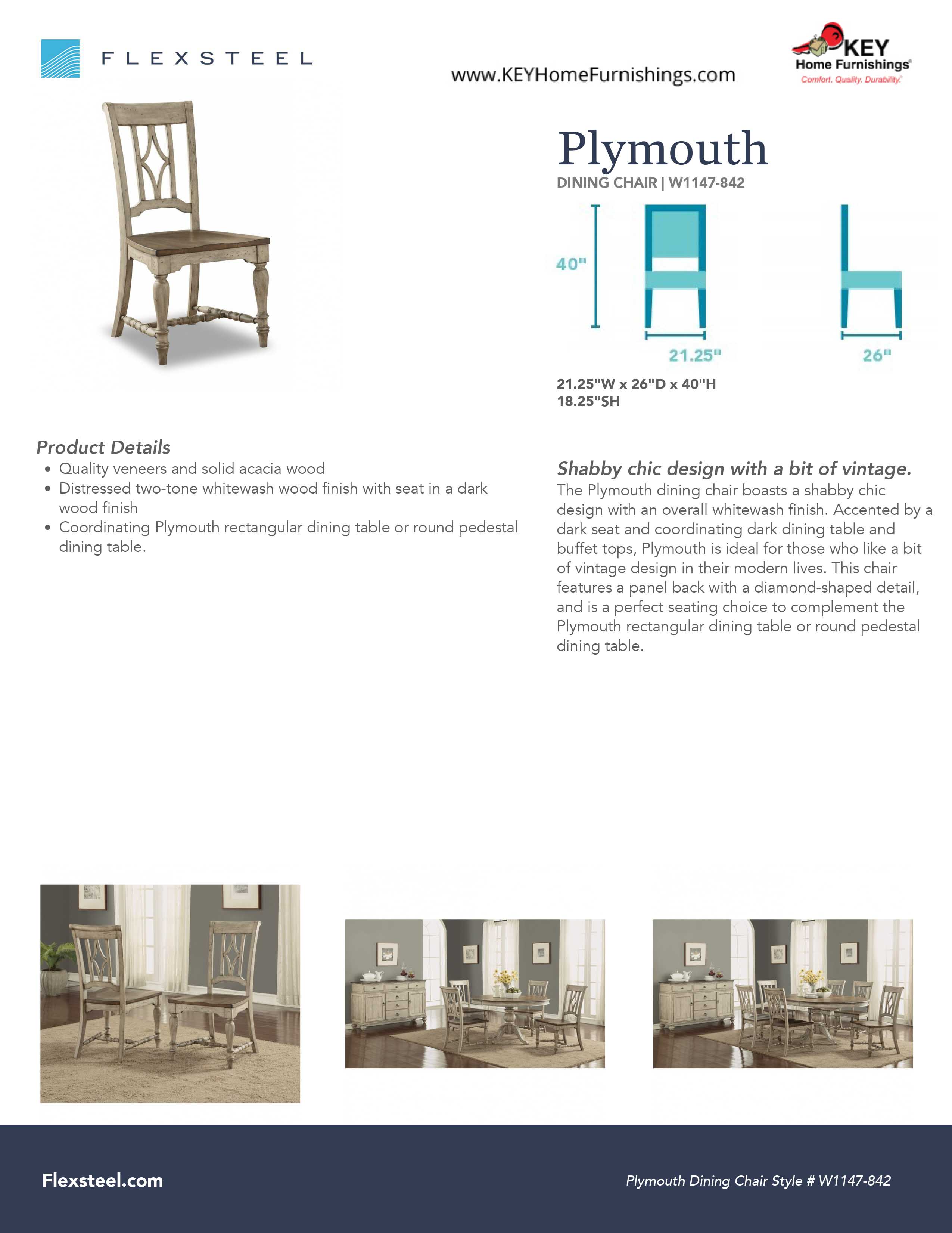Flexsteel Furniture W1147-842 details and dimensions
